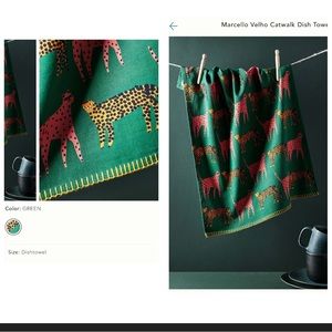 Anthropologie Marcello Velho Catwalk Dish TOWEL NEW